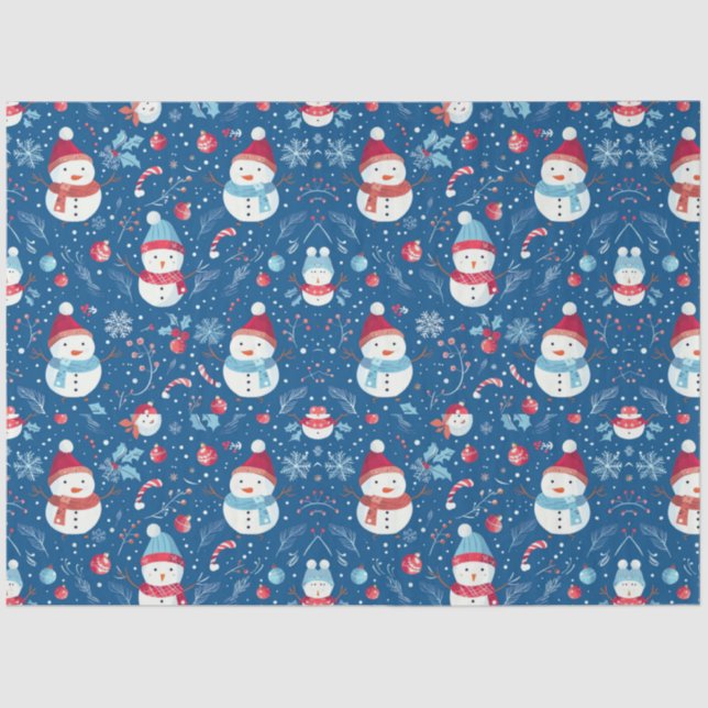 Papier Mousseline Sucres de canne de neige Berries Noël (Recto)