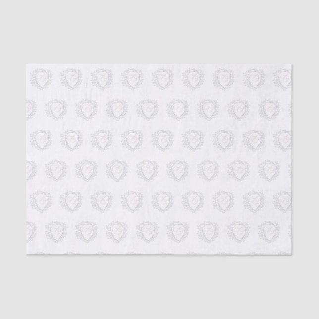Papier Mousseline Suite Mariage Monogramme personnalisée Anastasia & (Recto)