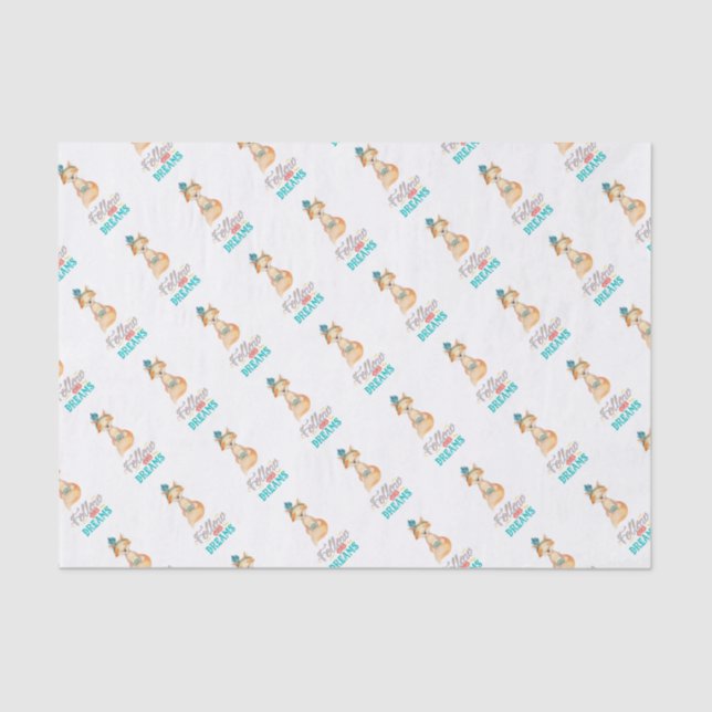 Papier Mousseline Suivez vos rêves Fox (Recto)