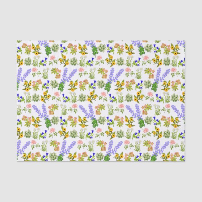 Papier Mousseline Summer Garden Party Floral Tissu Papier (Recto)