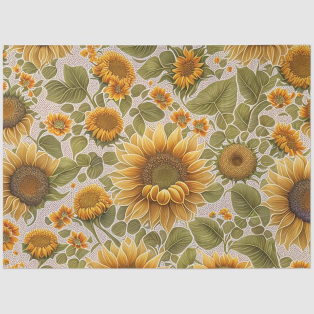 Papier Mousseline Sunflower Belle collection tendance (Recto)