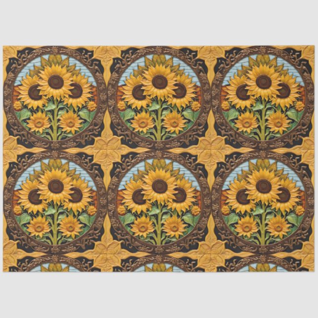 Papier Mousseline Sunflower Collection tendance Belle (Recto)