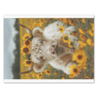 Sunflowers Highland Cow Decoupage Papier de papier