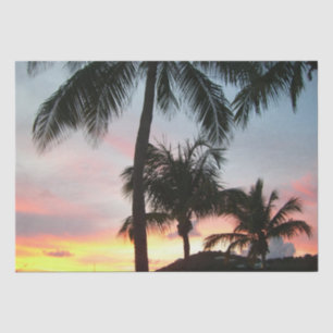 Papier Mousseline Sunset Palms Tropical Paysage Photographie