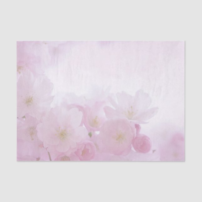 Papier Mousseline Super Doux À L'Air Grande Fleurs Roses (Recto)