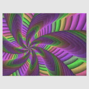 Papier Mousseline Super Énergétique coloré Neon Motif fractal