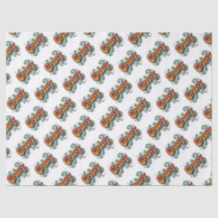 Papier Mousseline Super Retro Psychedelic les années 70 Funky Hippie
