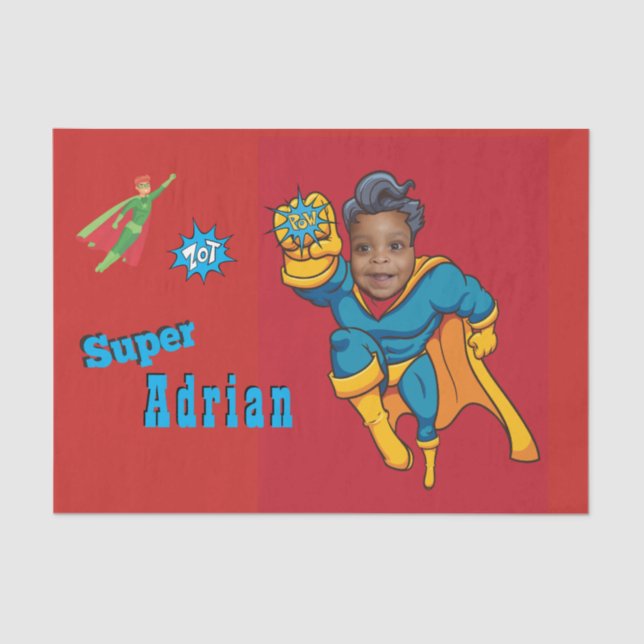 Papier Mousseline Super Special Kid's Greatest Superhero Photo (Recto)