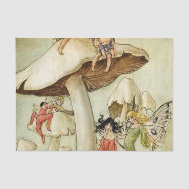 Papier Mousseline Sur la colline des champignons par Florence Anders (Recto)