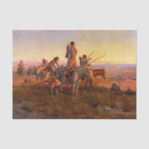 Papier Mousseline « Sur les traces des chasseurs de bisons » par Cha