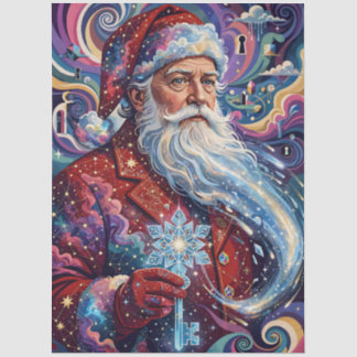 Papier Mousseline Surreal Santa And Secret Gift