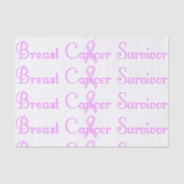Papier Mousseline Survivant de fantaisie de cancer du sein (Recto)