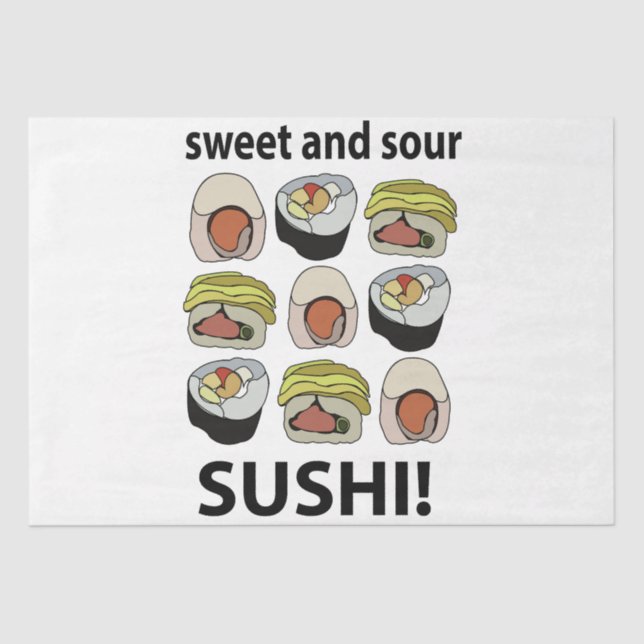 Papier Mousseline Sushi sucré et sushi aigre (Recto)