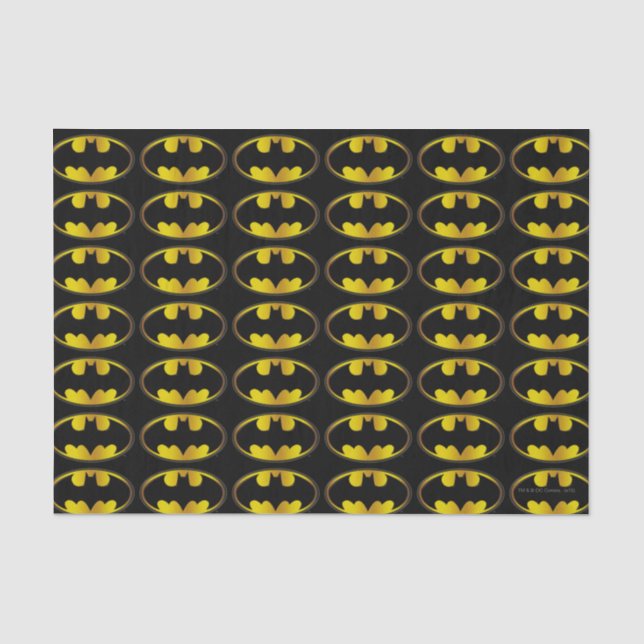 Papier Mousseline Symbole Batman | Logo de dégradé ovale (Recto)