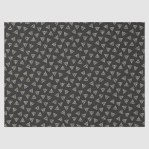 Papier Mousseline Symbole de baguette du cercle triangle gris-jaune