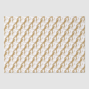 Papier Mousseline Symbole de bascule doré Mariage personnalisé