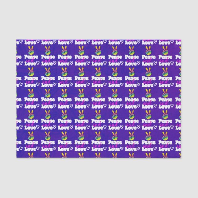 Papier Mousseline Symbole de paix et d'amour Arc-en-ciel (Recto)