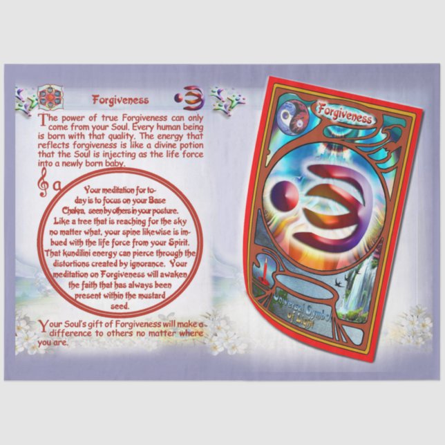 Papier Mousseline Symbole de pardon Papier Tissu (Recto)