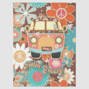 Papier Mousseline SYMBOLE DE TRANQUILLITÉ HAUTE COULEUR REtro les an