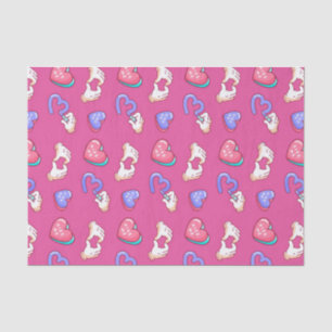 Papier Mousseline Symbole du Coeur mignon Kiss Me Motif Saint Valent