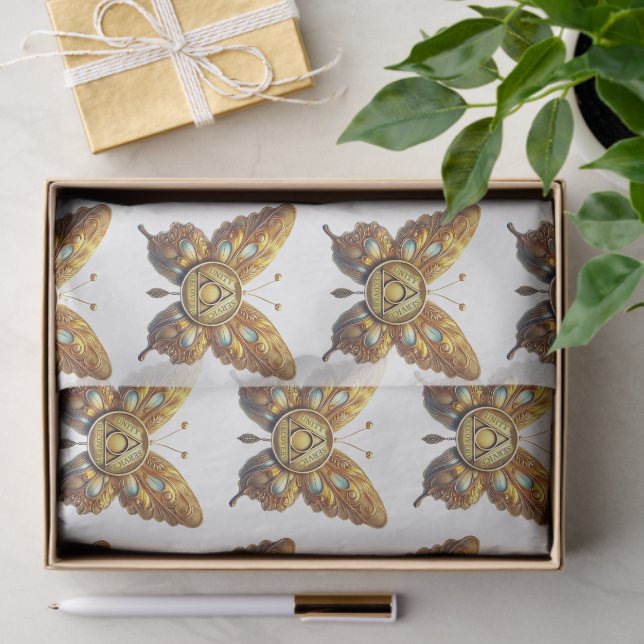 Papier Mousseline Symbole Sober Butterfly Unity Service Recovery (Cadeau)