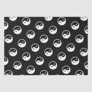 Papier Mousseline Symbole Yin Yang - tatouage solide design 2