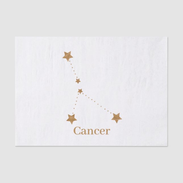 Papier Mousseline SYMBOLE Zodiaque moderne Cancer de l'or | Eau de l (Recto)