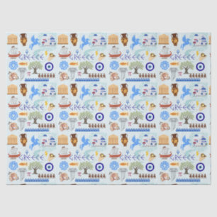 Papier Mousseline Symboles grecs Amateurs de voyage
