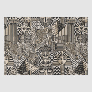 Papier Mousseline Symboles historiques anciens Style de tatouage