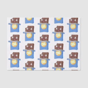 Papier Mousseline Sympa chocolat chocolat bonbon bar personnage de d