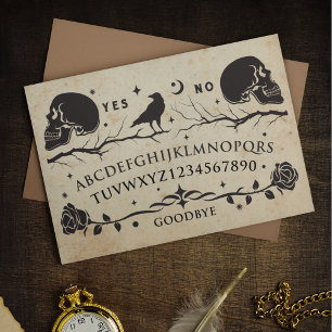 Papier Mousseline Tableau de discussion Vintage foncé Corbeau Découp