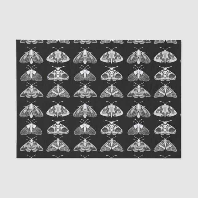 Papier Mousseline Taches en noir, blanc et gris (Recto)