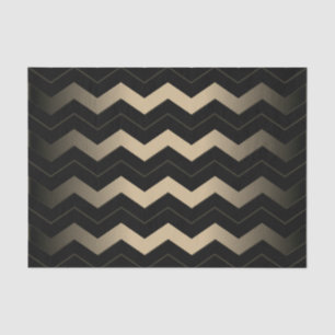 Papier Mousseline Tan et Zigzag noir