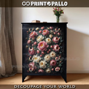 Papier Mousseline Tapis de peinture Renaissance aux fleurs de pivoin