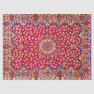 Papier Mousseline Tapis floral persan décoratif vintage