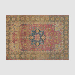 Papier Mousseline Tapis persan asiatique Kashan en or rouge