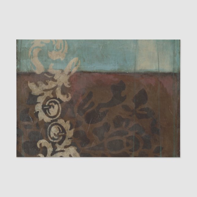 Papier Mousseline Tapisserie Abstraite Damask par Jennifer Goldberge (Recto)