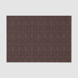Papier Mousseline Tapisserie victorienne Vintage Damask Brown Classi