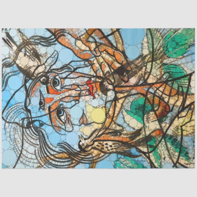 Papier Mousseline Tarin, points d'infini par Francis Picabia (Recto)