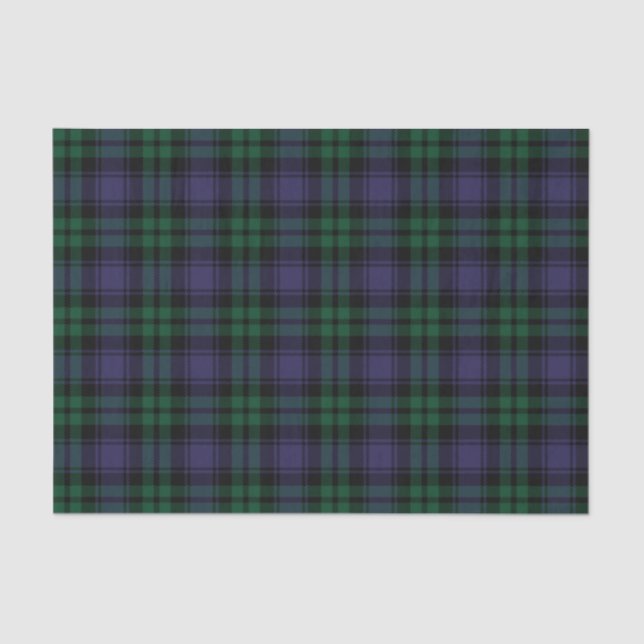 Papier Mousseline Tartan Black Watch, Plaid (Recto)