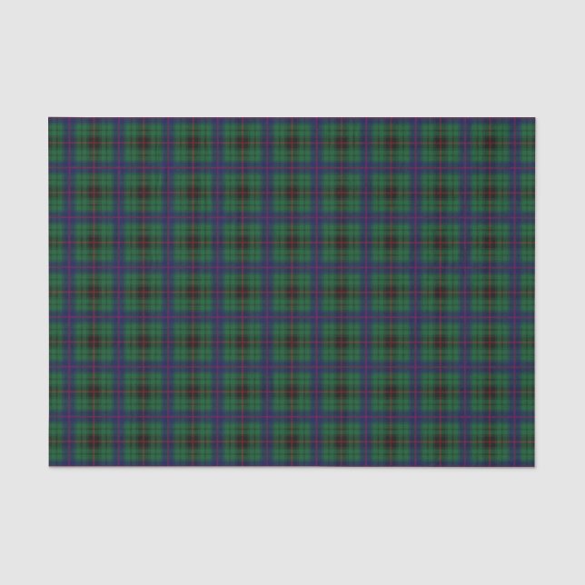 Papier Mousseline Tartan de Davidson de clan (Recto)