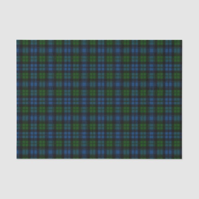 Papier Mousseline Tartan de militaires de Campbell de clan (Recto)