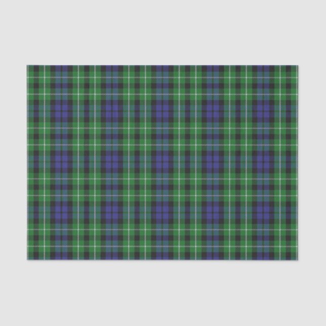 Papier Mousseline Tartan écossais de Graham de clan de cadeaux (Recto)