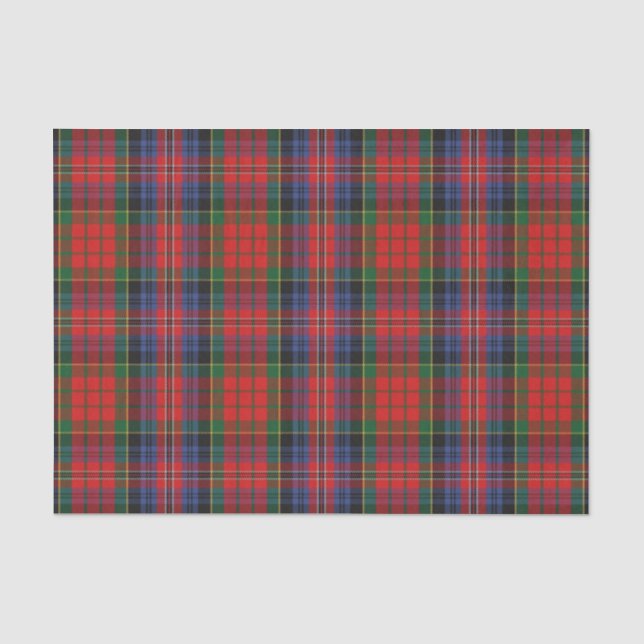 Papier Mousseline Tartan écossais de rouge de MacPherson de clan de (Recto)
