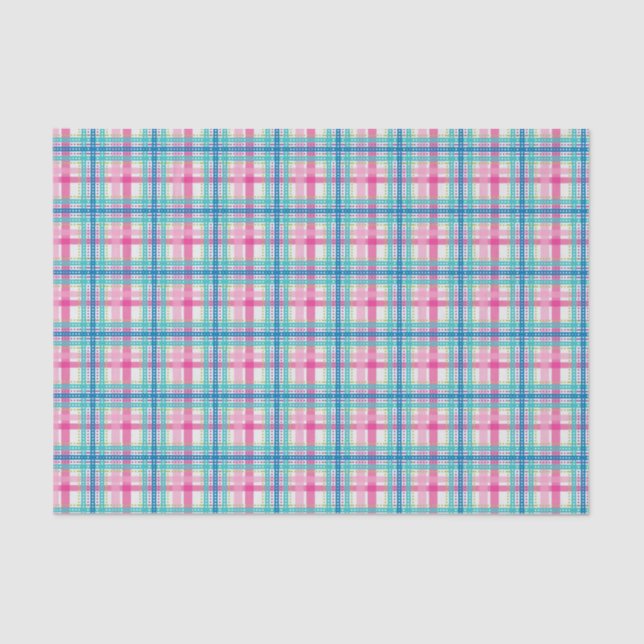 Papier Mousseline Tartan, motif de plaid (Recto)
