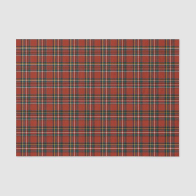Papier Mousseline Tartan royal de Stewart de plaid rouge (Recto)