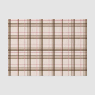 Papier Mousseline Tartan Tartan Brown Beige tendance