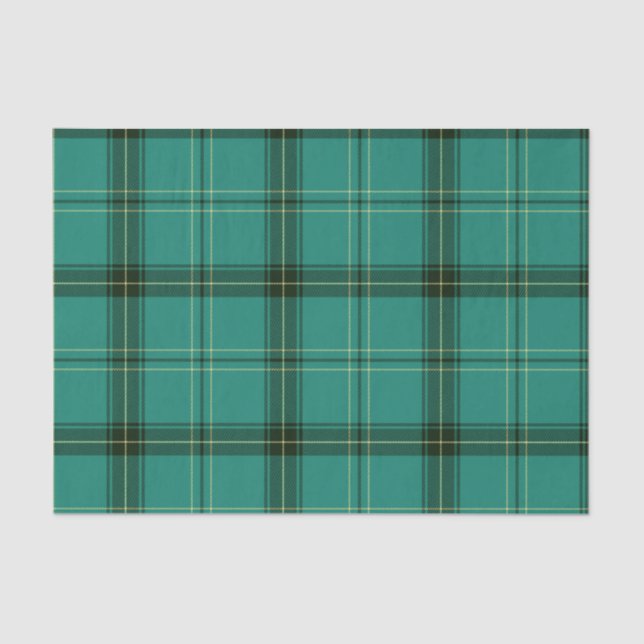 Papier Mousseline Tartan vert écossais (Recto)