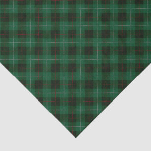 Papier Mousseline Tartan vert et rouge Plaid Christmas