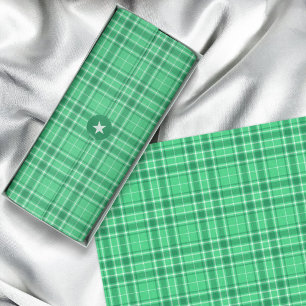 Papier Mousseline Tartan - Vert vert foncé à vert foncé